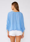 Button Front Blouse in Periwinkle