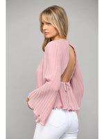 Pleated Blouse in Blush