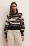Ashville Stripe Sweater in Black