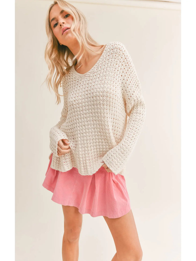 Beach Front Sweater in Ivory