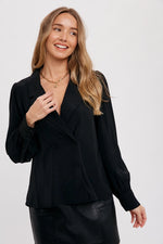 Collared Blouse in Black