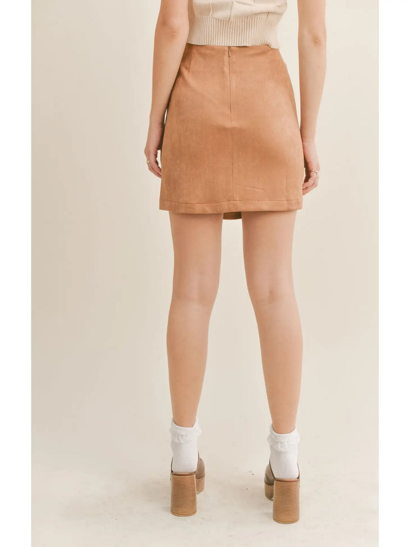 Suade Skirt In Camel