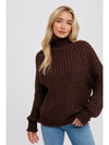 Chunky Turtleneck in Chocolate
