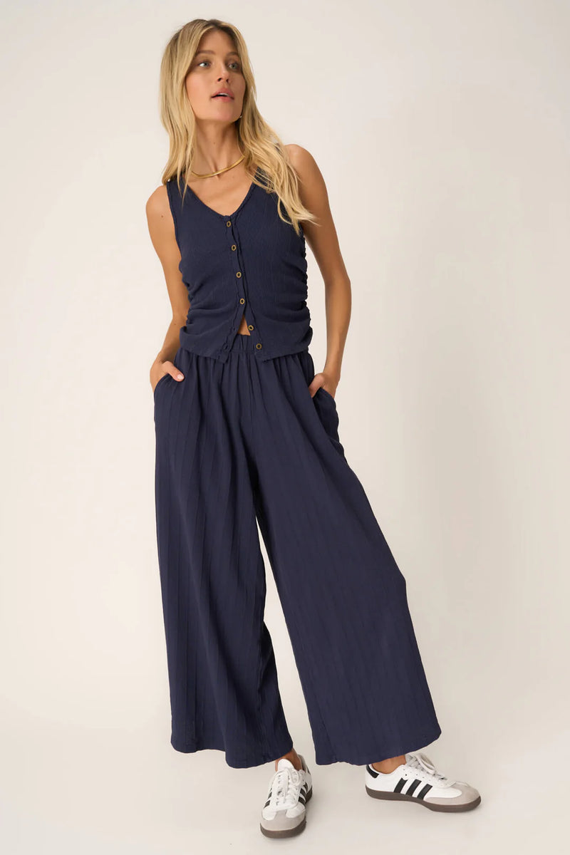 Come Together Wide Leg Pant in Navy