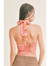 island Time Halter Top in Pink Multi