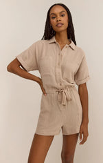 Lookout Romper in Putty
