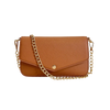 Faux Leather Crossbody Bag in Camel