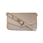 Faux Leather Crossbody Bag in Cream