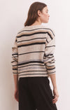 Middlefield Stripe Sweater in Light Oatmeal