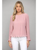 Pleated Blouse in Blush