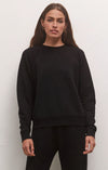 Volt Quilted Sweatshirt in Black
