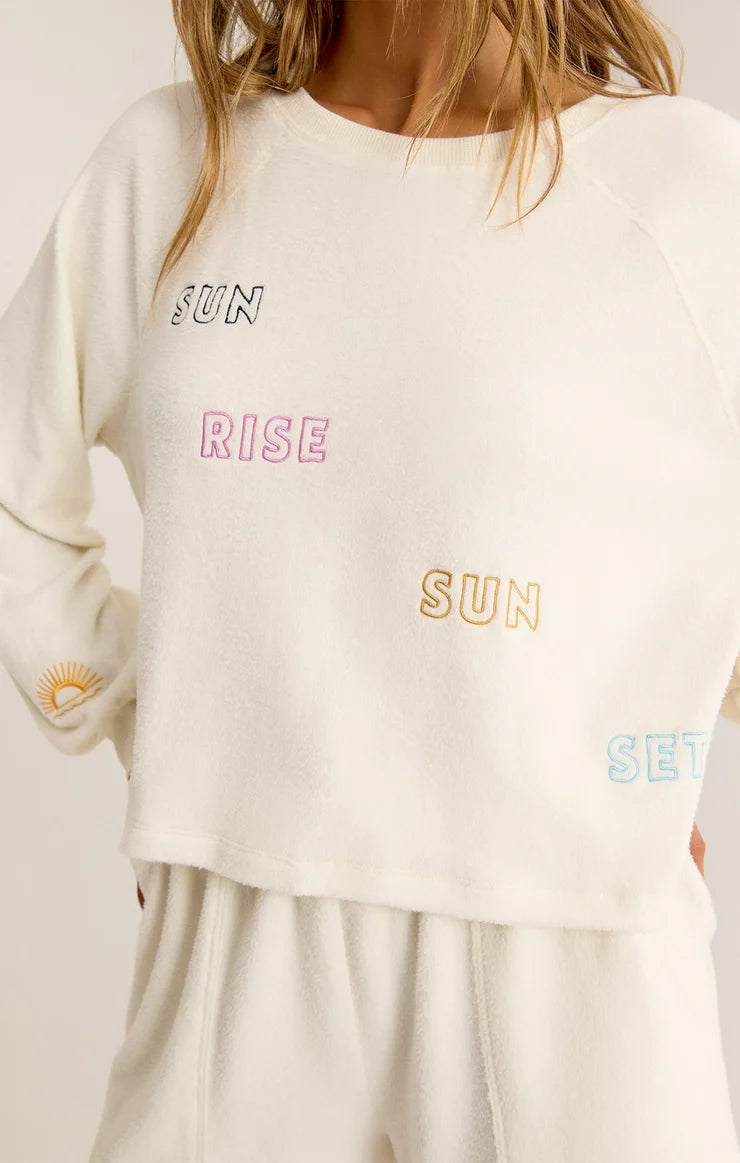Sunrise Sweatshirt in White Shell