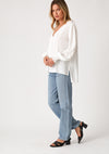 Long Sleeve Blouse in White