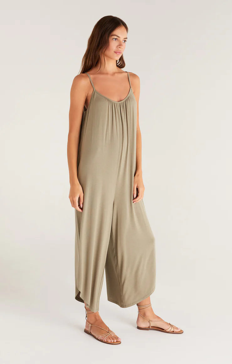 Flared Jumpsuit in Sage