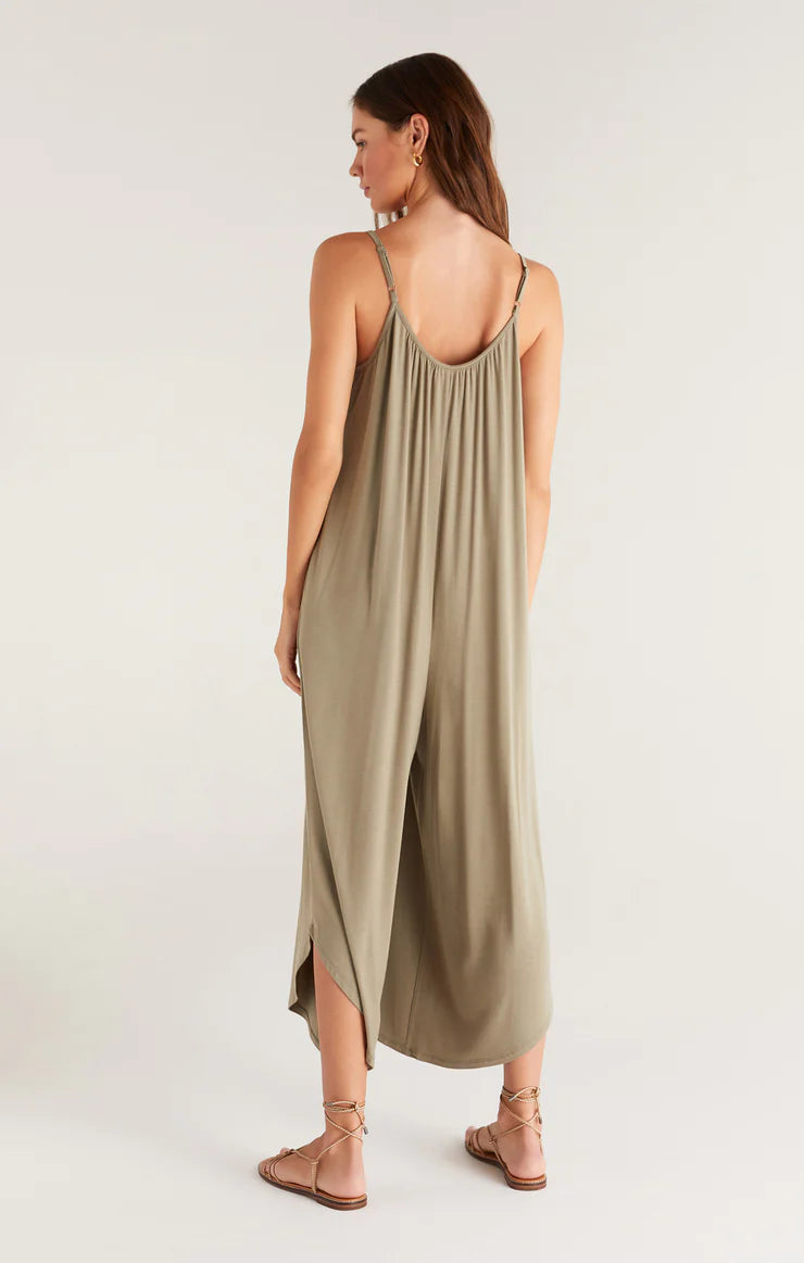 Flared Jumpsuit in Sage